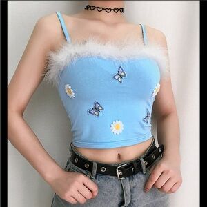 Embellished sleeveless tank